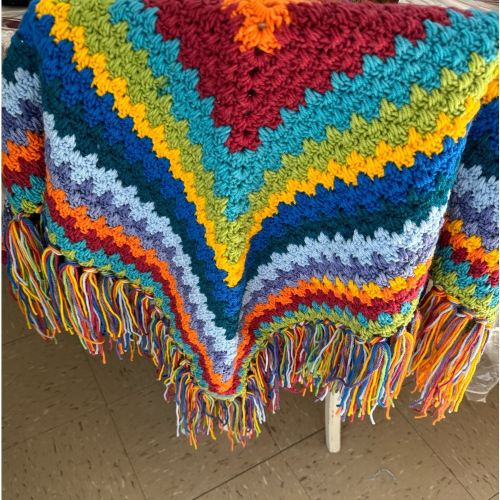 Handmade shawl multi color